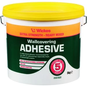 Image of Wickes Ready Mixed Wallpaper Adhesive - 5KG