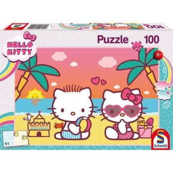 Image of Hello Kitty: Fun at the beach Jigsaw Puzzle - 100 Pieces