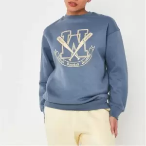 Image of Missguided Sweater Mini Dress - Blue