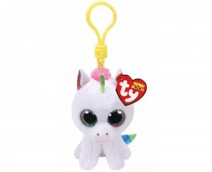 Image of ty Pixy Unicorn Beanie Boo Clip Keyring