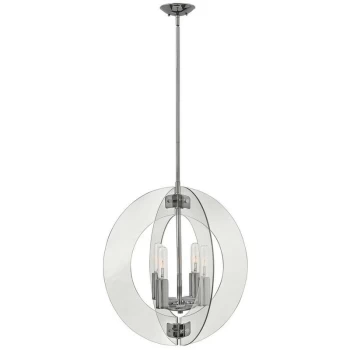Image of Elstead - Hinkley Solstice Spherical Hanging Pendant Light 4x E27 Polished Chrome