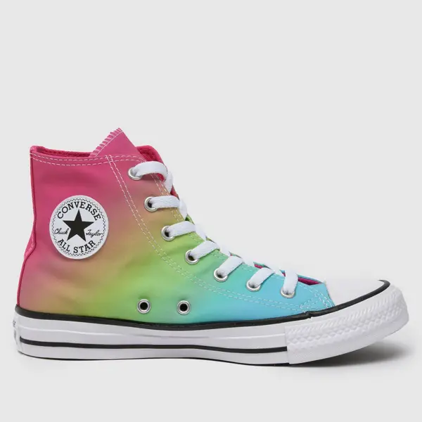 Image of Converse multi all star hi hyper brights Girls Youth trainers Multi UK 5 (EU 38)
