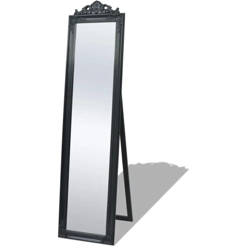Image of VIDAXL Vidaxl - Free-Standing Mirror Baroque Style 160x40cm Black 243694