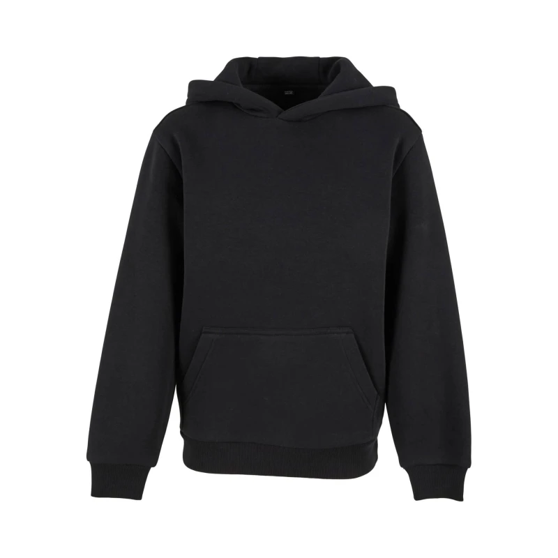Image of Build Your Brand Fluffy Hoodie in Black Size: 7-8 Years Black Unisex 7-8 Years