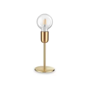 Image of Microphone Indoor Table Lamp 1 Light Brass Satin, E27