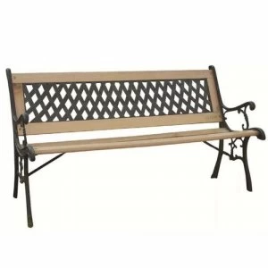 Image of Zexum Iron and Hardwood Classic Garden Park Bench