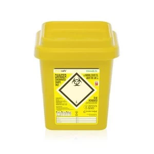 Image of Click Medical Sharpsafe Clinisafe 3 Litre Anatomical and Laboratory Waste Bin Yellow