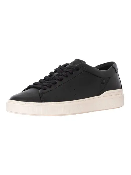 Image of Clarks Craft Swift Leather Trainers Black 11 UK