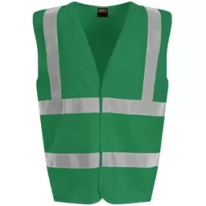 Image of PRO RTX Unisex Adult Sleeveless Hi-Vis Vest (XXL) (Kelly Green) - Kelly Green