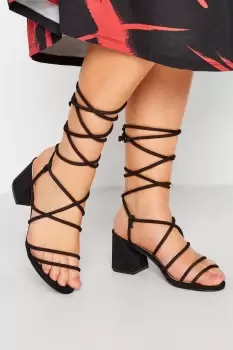 Image of Extra Wide Fit Lace Up Block Heels