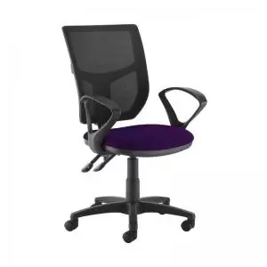 Image of Altino 2 lever high mesh back operators chair with fixed arms - Tarot