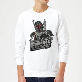 Image of Star Wars Boba Fett Skeleton Sweatshirt - White - M