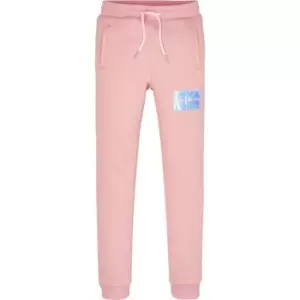 Image of Calvin Klein Jeans Girls Iridescent Badge Joggers - Pink