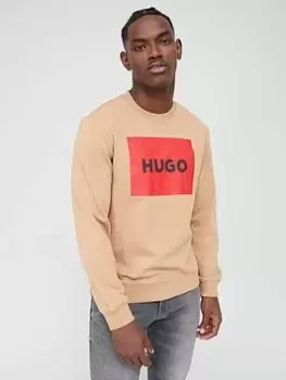 Image of Hugo Duragol Logo Light Brown Sweatshirt