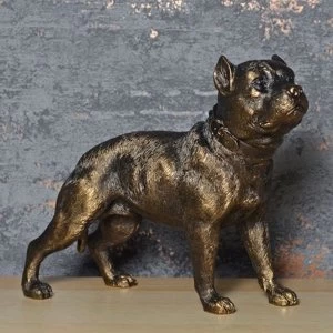 Image of Pitbull Terrier Bronze Effect Sculpture 20cm