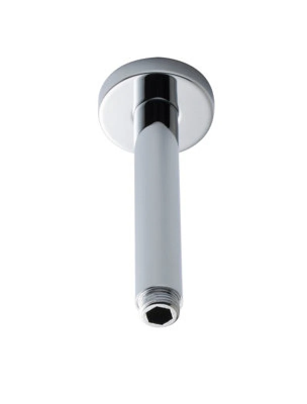 Image of Balterley Round Ceiling Mount Shower Arm Chrome 150mm Silver
