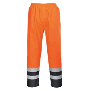 Image of Oxford Weave 300D Class 2 Two Tone Hi Vis Trousers Orange M