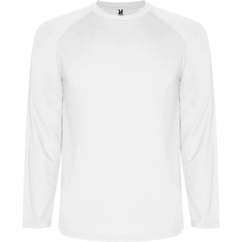 Image of ROLY Montecarlo Long-Sleeved Sports T-Shirt in White Size: 4 Years White Unisex 4 Years