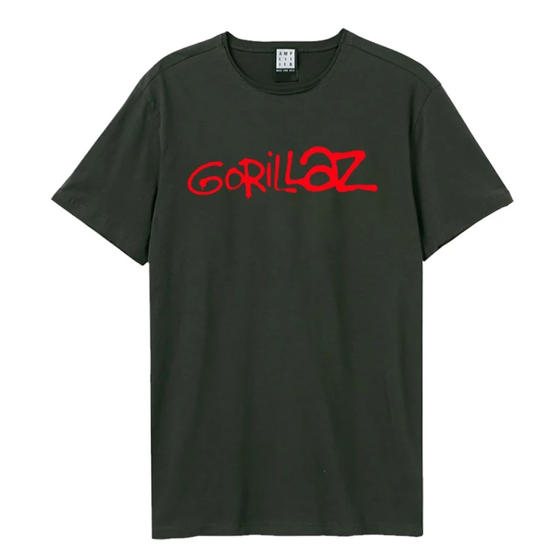 Image of Amplified Amplified Men Gorillaz Logo T-Shirt in Black Size: Small Black S Male 5063470543922