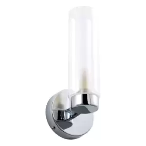 Image of Spa Sparti Tubular Wall Light Clear Glass and Chrome