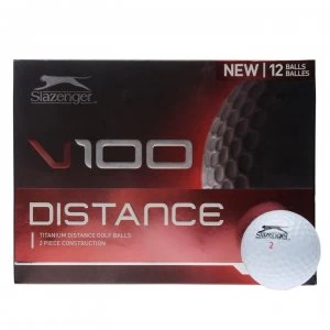 Image of Slazenger V100 Distance Golf Balls 12 Pack - White