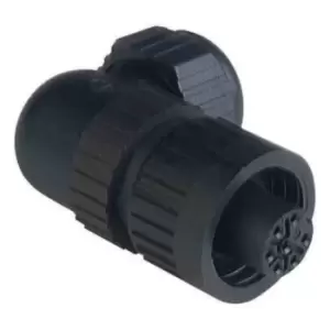 Image of Lumberg Automation, CA IP66, IP67 Black Screw 6+PE Angled Industrial Power Plug, Rated At 10.0A, 230.0 V, 400.0 V