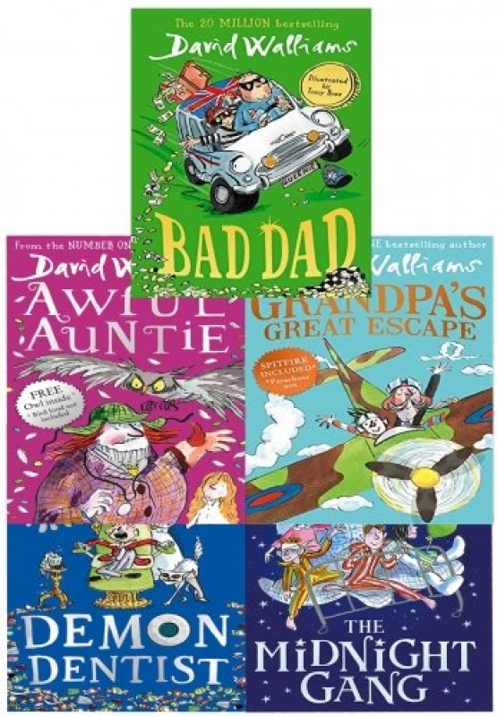Image of David Walliams Series 2-5 Books Set Midnight Gang, Bad Dad, Grandpas Great Escape David Walliams Books