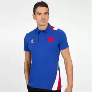 Image of Le Coq Sportif France Rugby Polo Shirt Mens - Blue