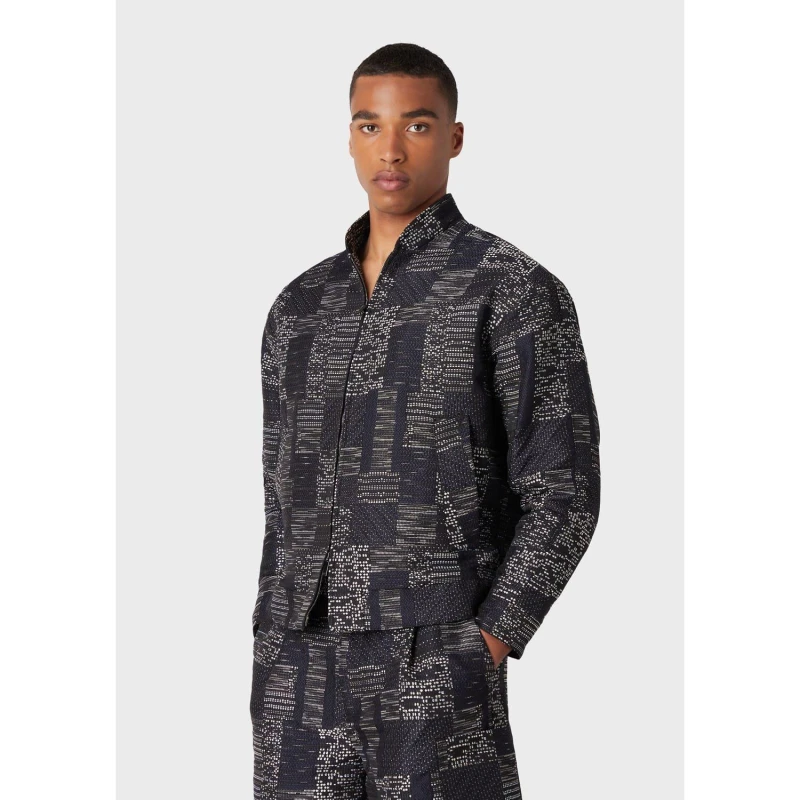 Image of Emporio Armani Bomber Jacket Blue male XS