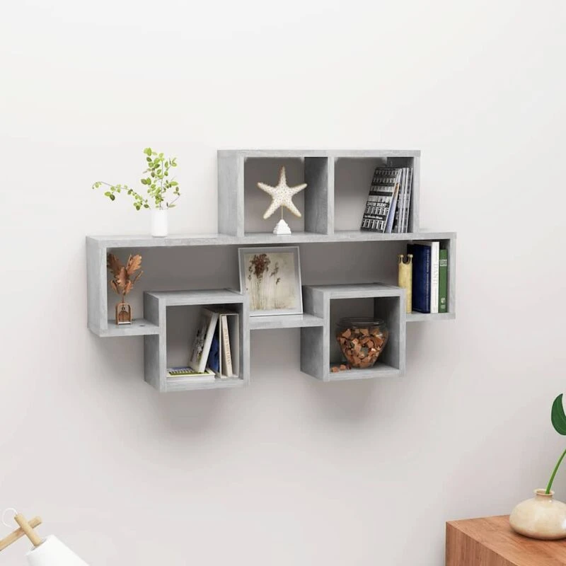 Image of VIDAXL Vidaxl - Car-shaped Wall Shelf Concrete Grey 82x15x51cm Engineered Wood 8720286596722