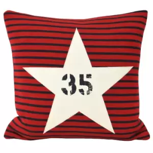 Image of Riva Home Star Sign Cushion Cover (45x45cm) (Red)