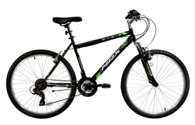 Image of Basis Mrx Pro Adult's Hardtail Mountain Bike, 26" Wheel - Black/green