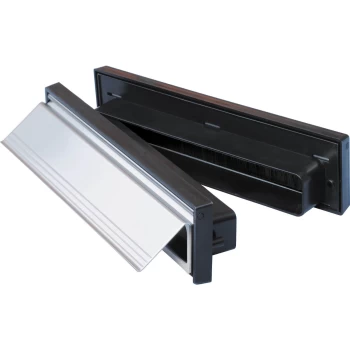 Image of Stormguard Sleeved Letter Box Draught Excluder - Aluminium