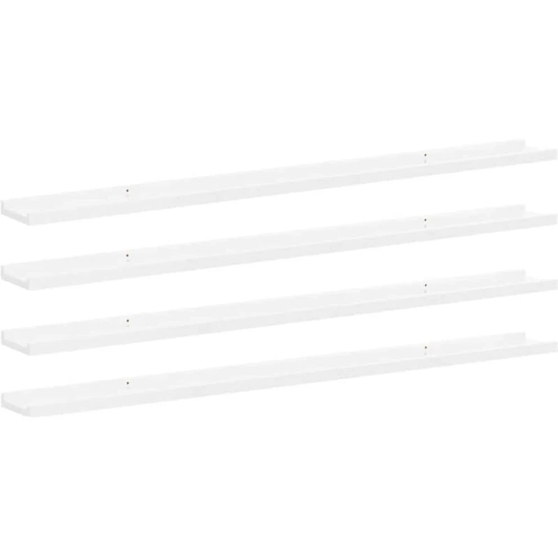 Image of VIDAXL Wall Shelves 4 pcs High Gloss White 115x9x3cm Vidaxl 8720286417584
