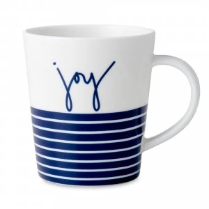Image of Royal Doulton Ellen Degeneres Joy Blue Stripe Mug Blue