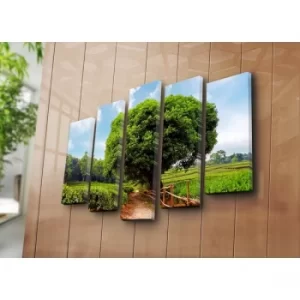 Image of 5PATK-169 Multicolor Decorative Canvas Painting (5 Pieces)