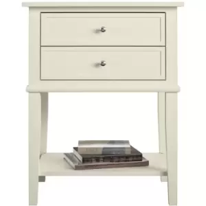 Image of Franklin Accent Table with 2 Drawers White By Dorel