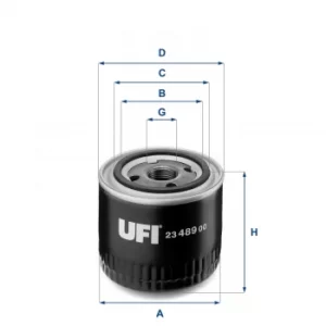 Image of 2348900 UFI Oil Filter Oil Spin-On