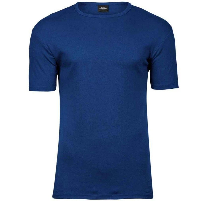 Image of TEE JAYS Mens Interlock T-Shirt in Indigo Size: Small Indigo Male S