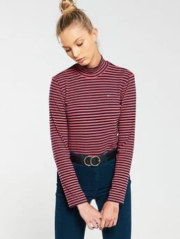 Image of Tommy Jeans High Neck Long Sleeve Top - Multi