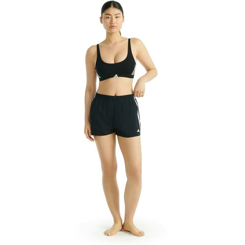 Image of adidas Active Essentials Cotton 3-Stripes Scoop Bralette Black female 8 (XS)