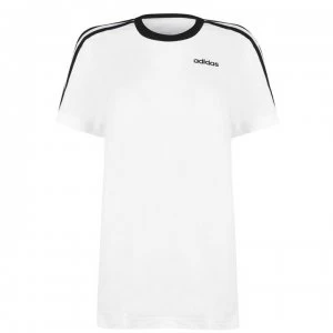 Image of adidas Womens Essentials 3-Stripes T Shirt - White/Black