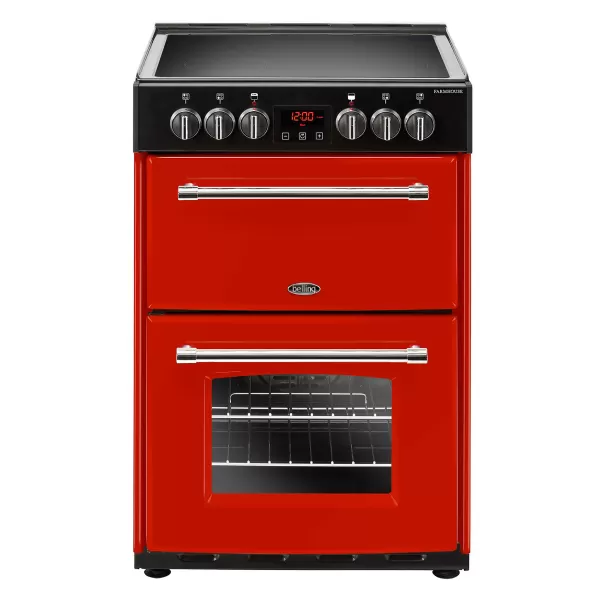 Image of Belling Farmhouse60E 60cm Electric Cooker with Ceramic Hob - Hot Jalapeno - A/A Rated