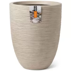 Image of Vase Elegant Low Waste Rib 34x46cm Terrazzo Beige Capi Beige