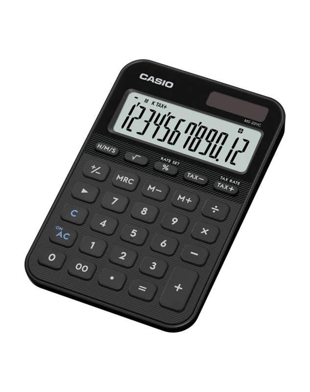 Image of Casio MS-20YC MINI DESK CALC BLACK