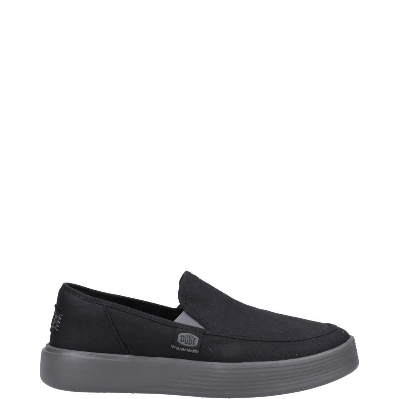 Image of HEYDUDE 'Sunapee Canvas' Classic Slip On Shoes Black