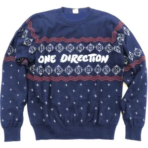 Image of One Direction - Christmas Jumper Unisex Small Sweatshirt - Blue