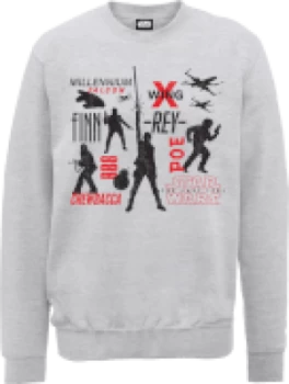 Image of Star Wars The Last Jedi Rebels Mens Grey Sweatshirt - S - Grey