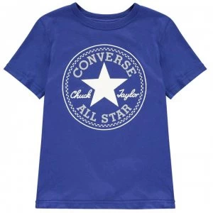 Image of Converse Chuck Taylor Short Sleeve T Shirt - Blue