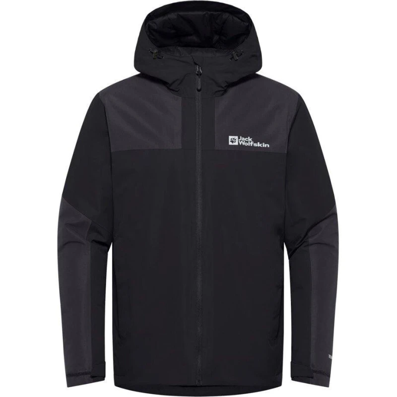 Image of Jack Wolfskin Mens Jasper Insulated Jacket - Black Size M, Men Black W3CWV Male M